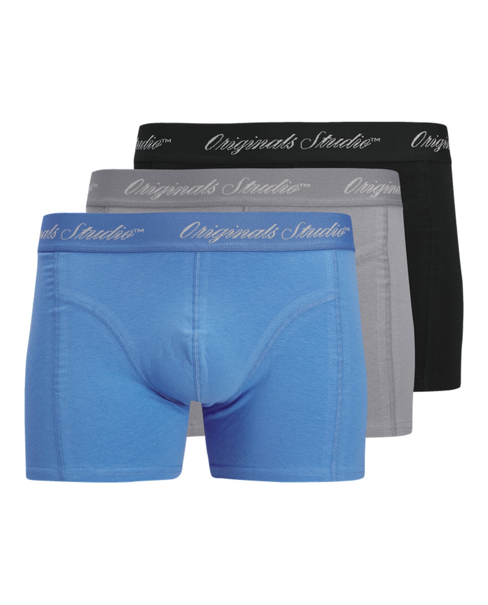 Imagem 0 de Pack de Três Boxers de Malha com Cintura Elástica e Logótipo