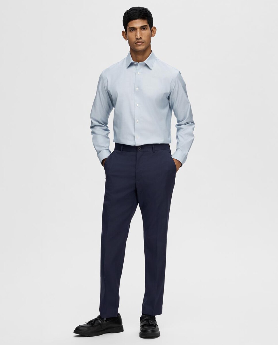 Pantalón de hombre de traje Slim Fit - Selected - Azul marino Azul marino-1