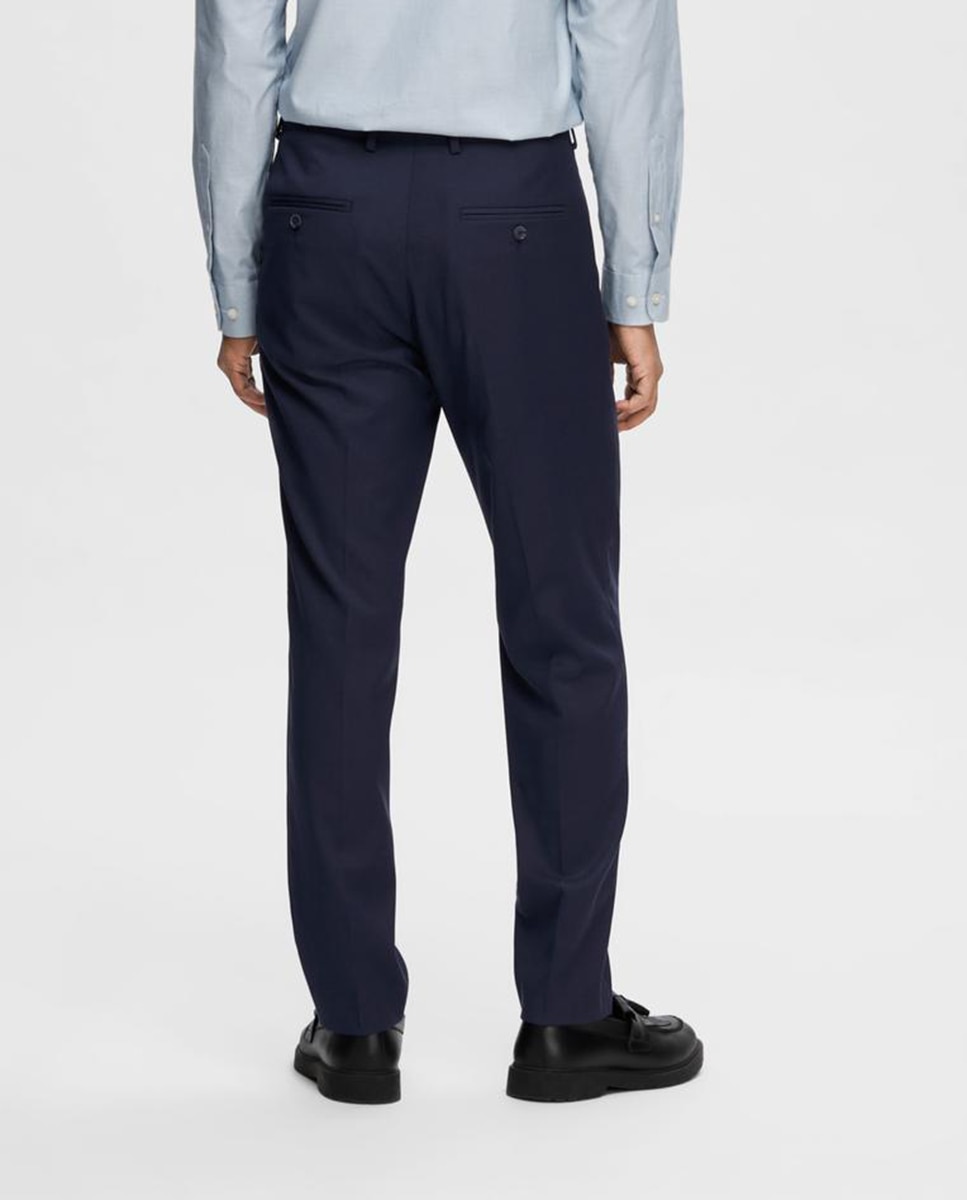 Pantalón de hombre de traje Slim Fit - Selected - Azul marino Azul marino-3