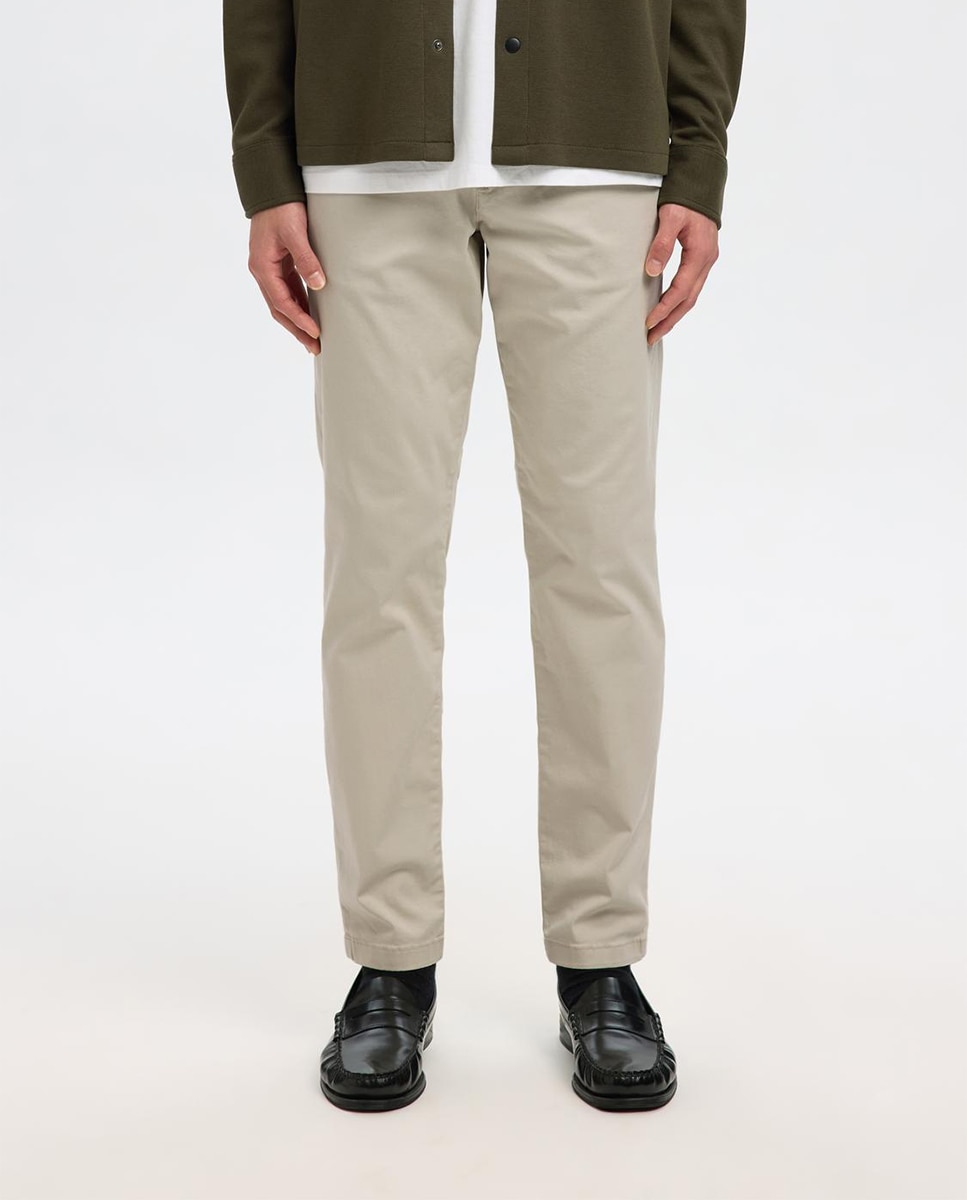 Pantalón chino de hombre Slim Fit - Selected - Beige Beige-2