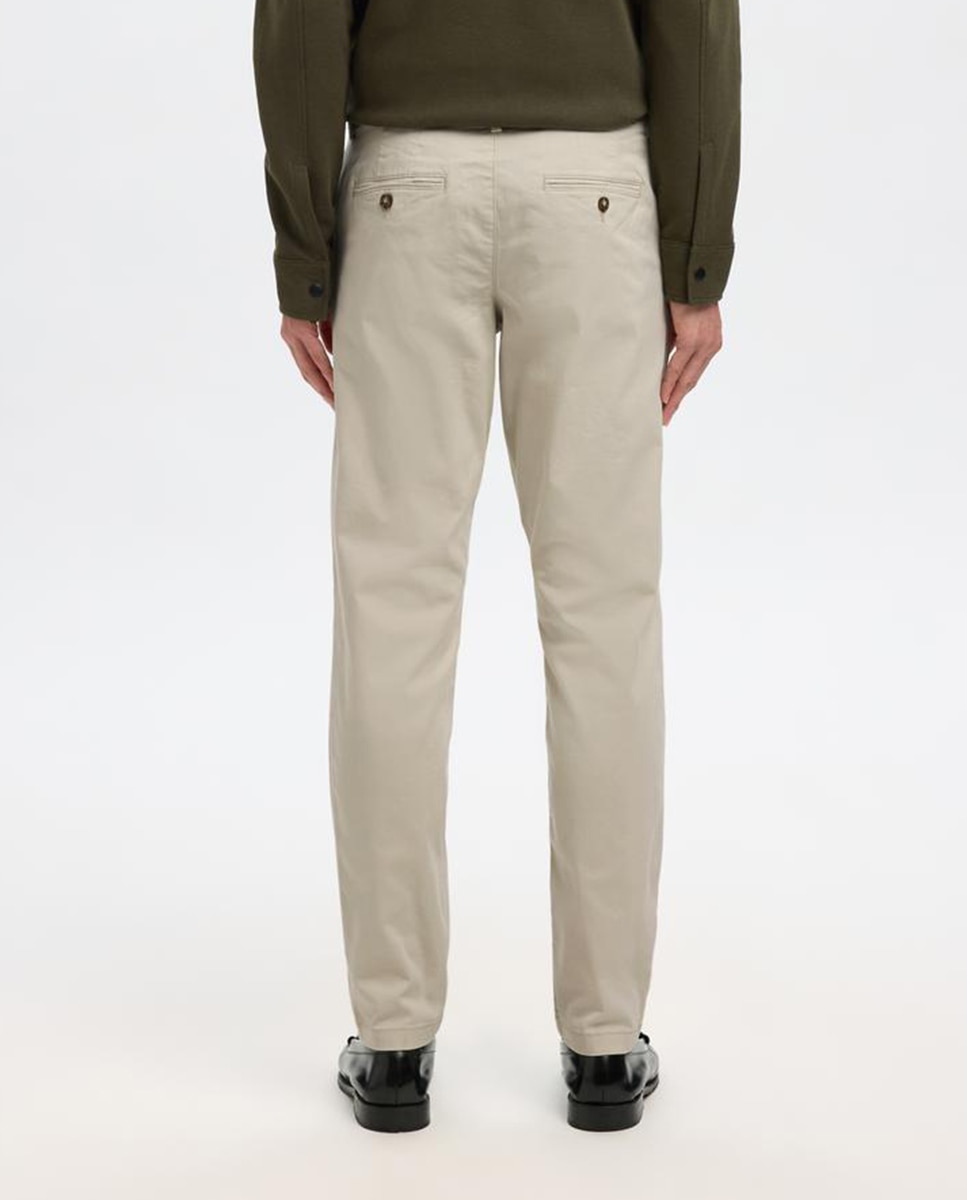 Pantalón chino de hombre Slim Fit - Selected - Beige Beige-3