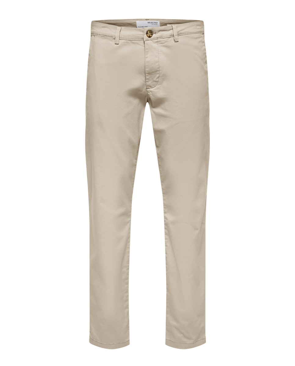 Pantalón chino de hombre Slim Fit - Selected - Beige Beige-5