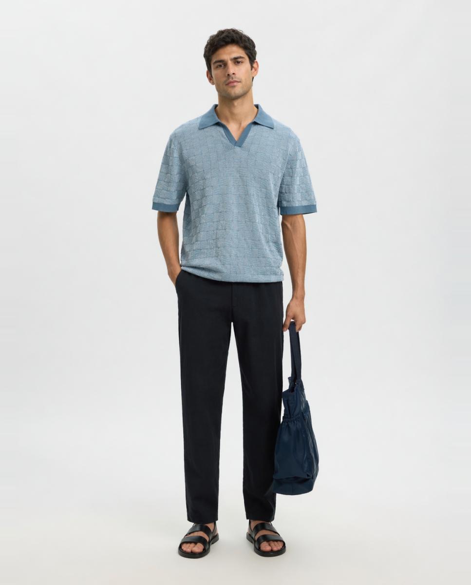 Calças Slim Tapered Fit Preto-1