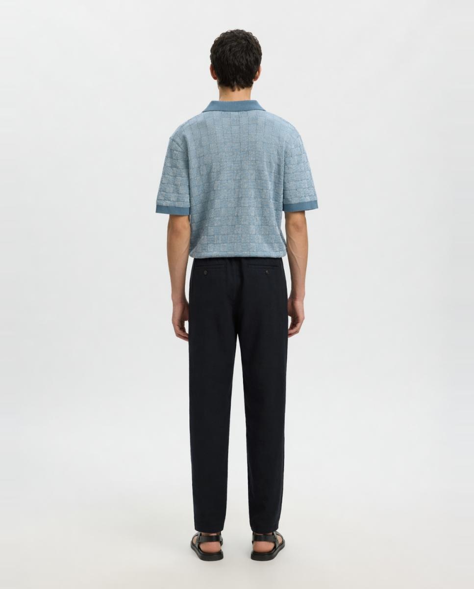 Calças Slim Tapered Fit Preto-3