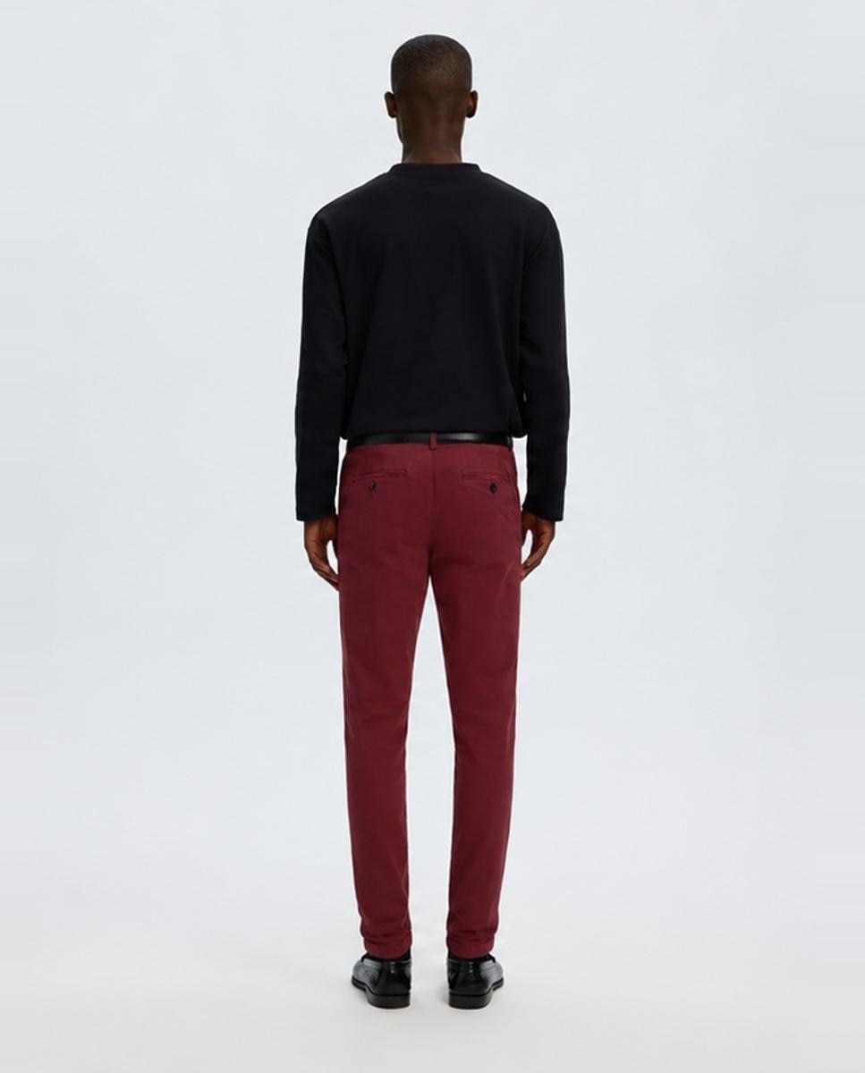 Calças Chino Desportivas Slim Fit Bordeaux-3