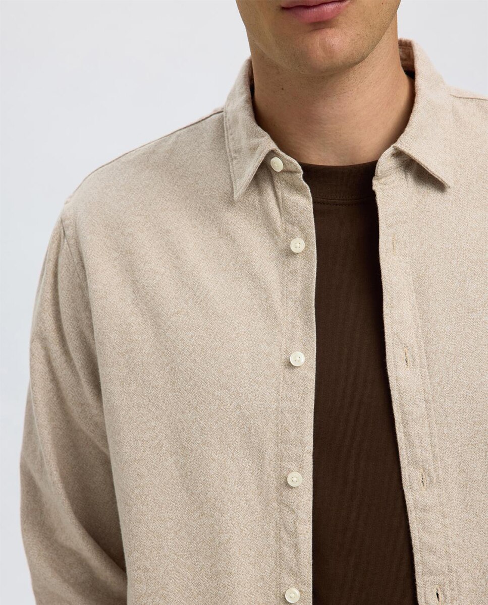 Camisa de hombre Regular fit - Selected - Beige Beige-2