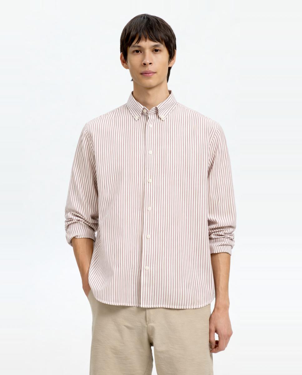 Camisa de hombre manga larga, regular fit - Selected - Blanco Blanco-1