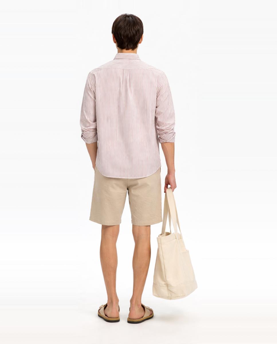 Camisa de hombre manga larga, regular fit - Selected - Blanco Blanco-2