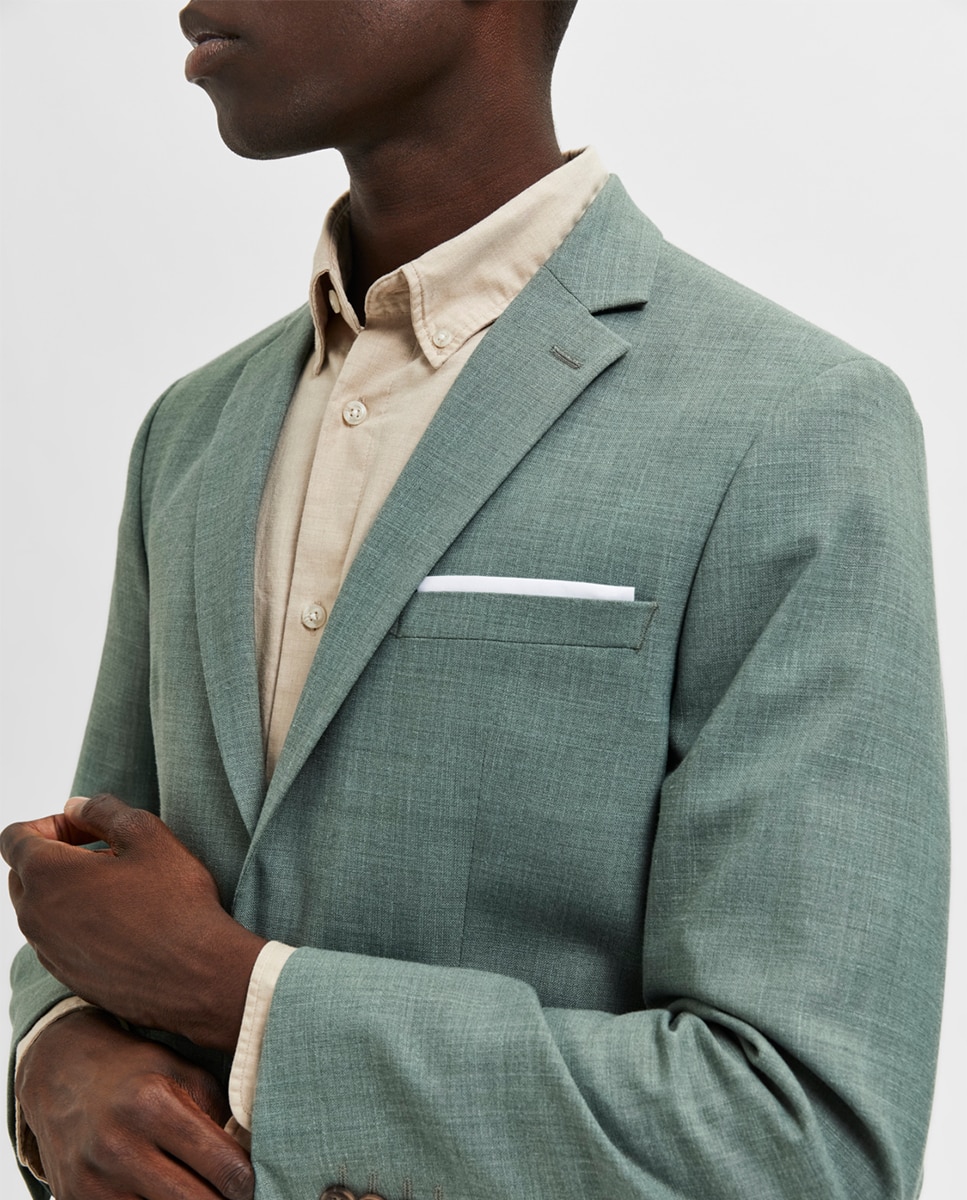 Fato Slim Fit Verde Água-3
