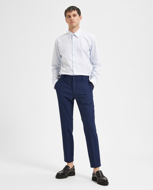 Pantalón de traje de hombre Slim Fit lino