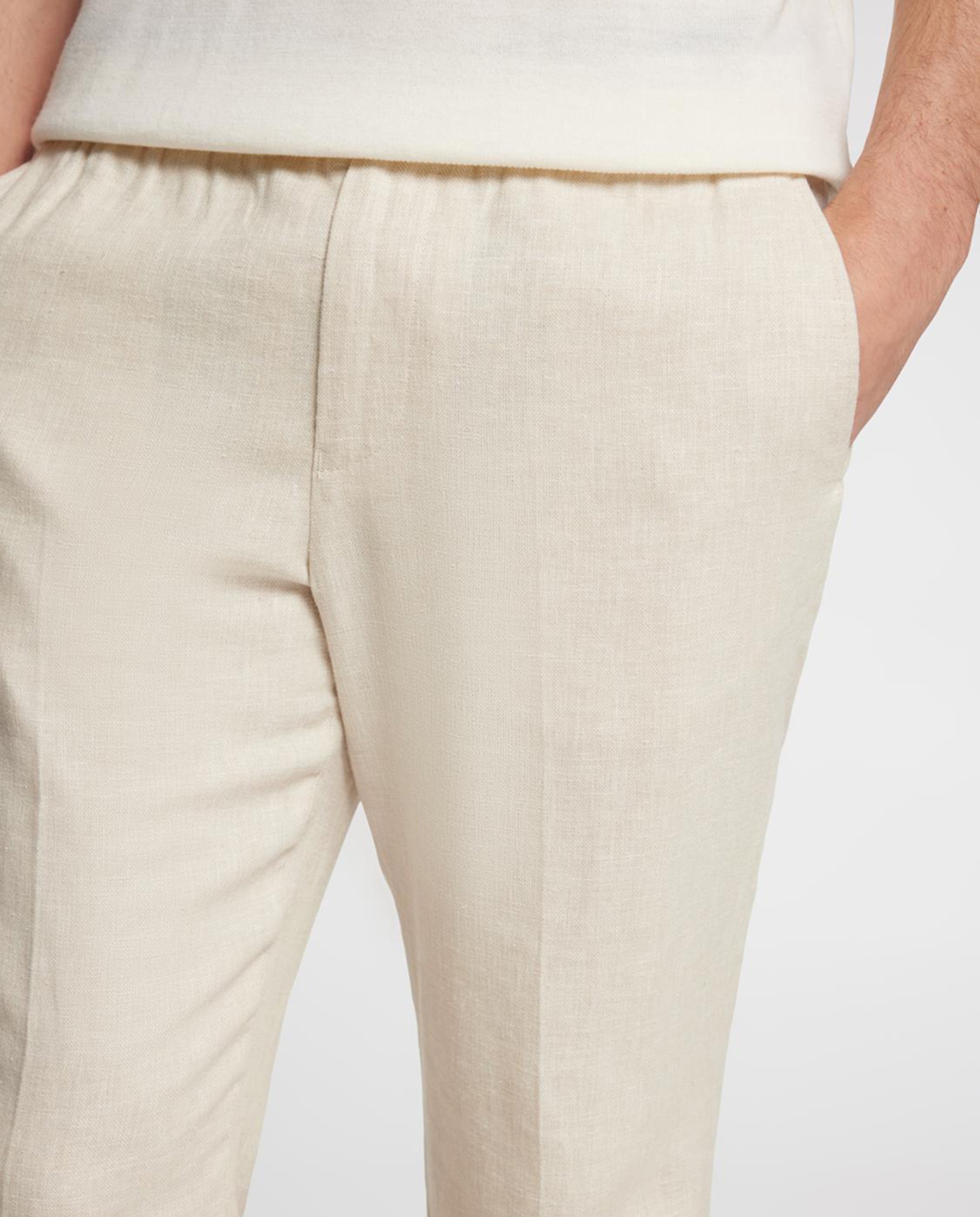 Pantalón de hombre de traje - Selected - Beige Beige-3
