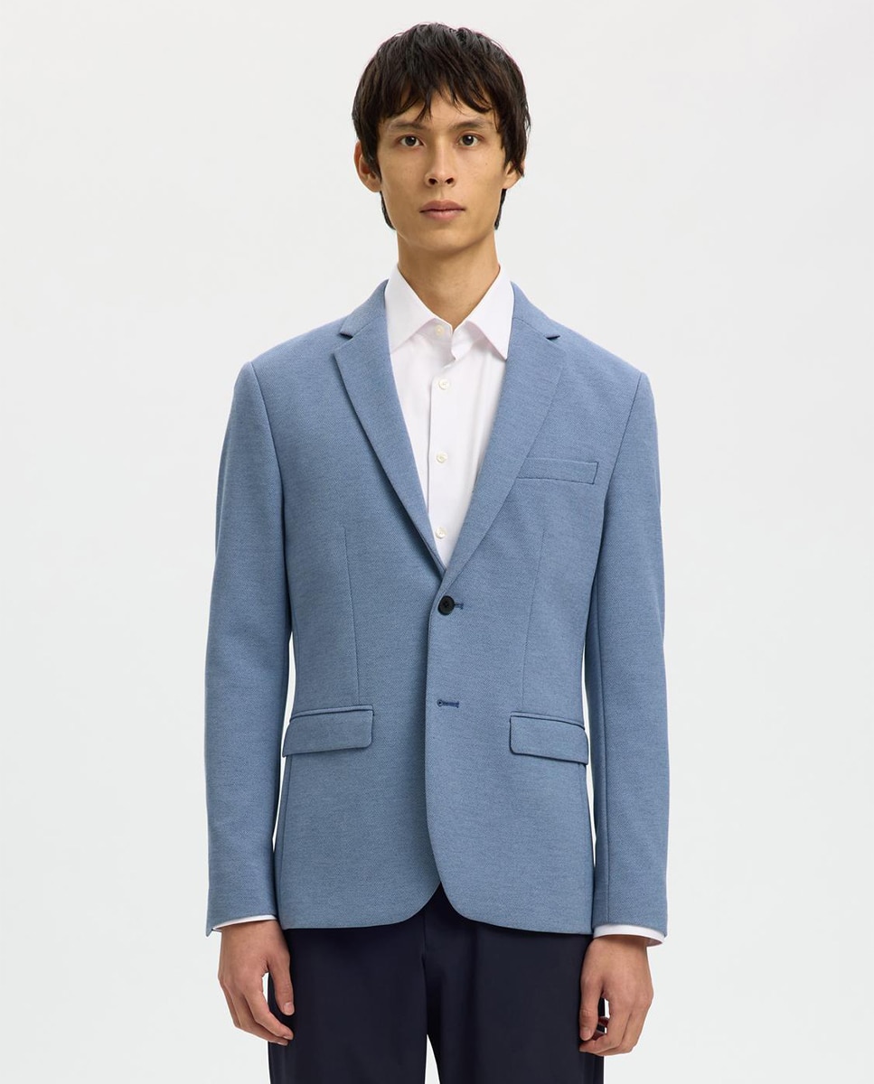 Chaqueta de hombre traje slim fit - Selected - Azul claro Azul claro-1