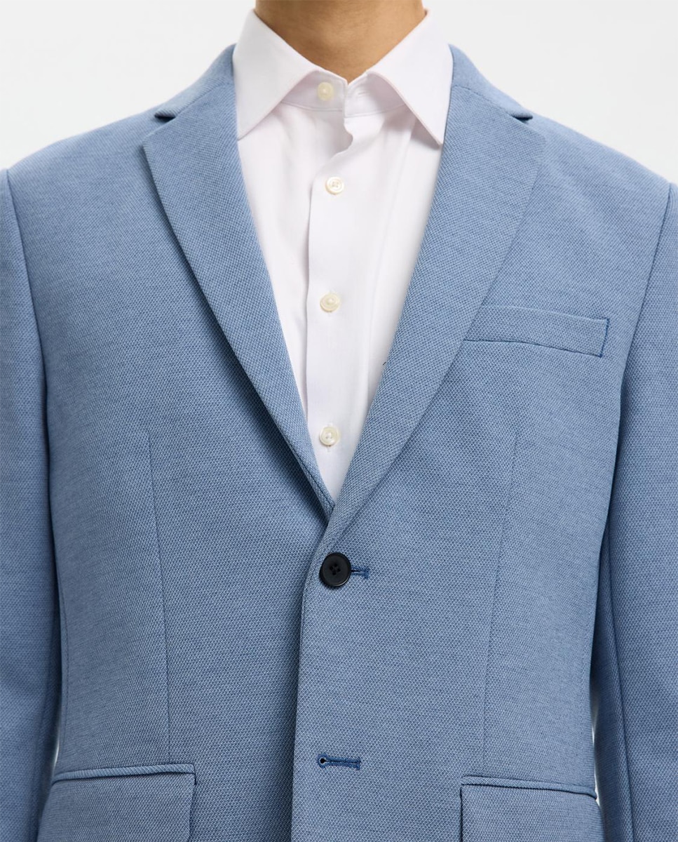 Chaqueta de hombre traje slim fit - Selected - Azul claro Azul claro-3