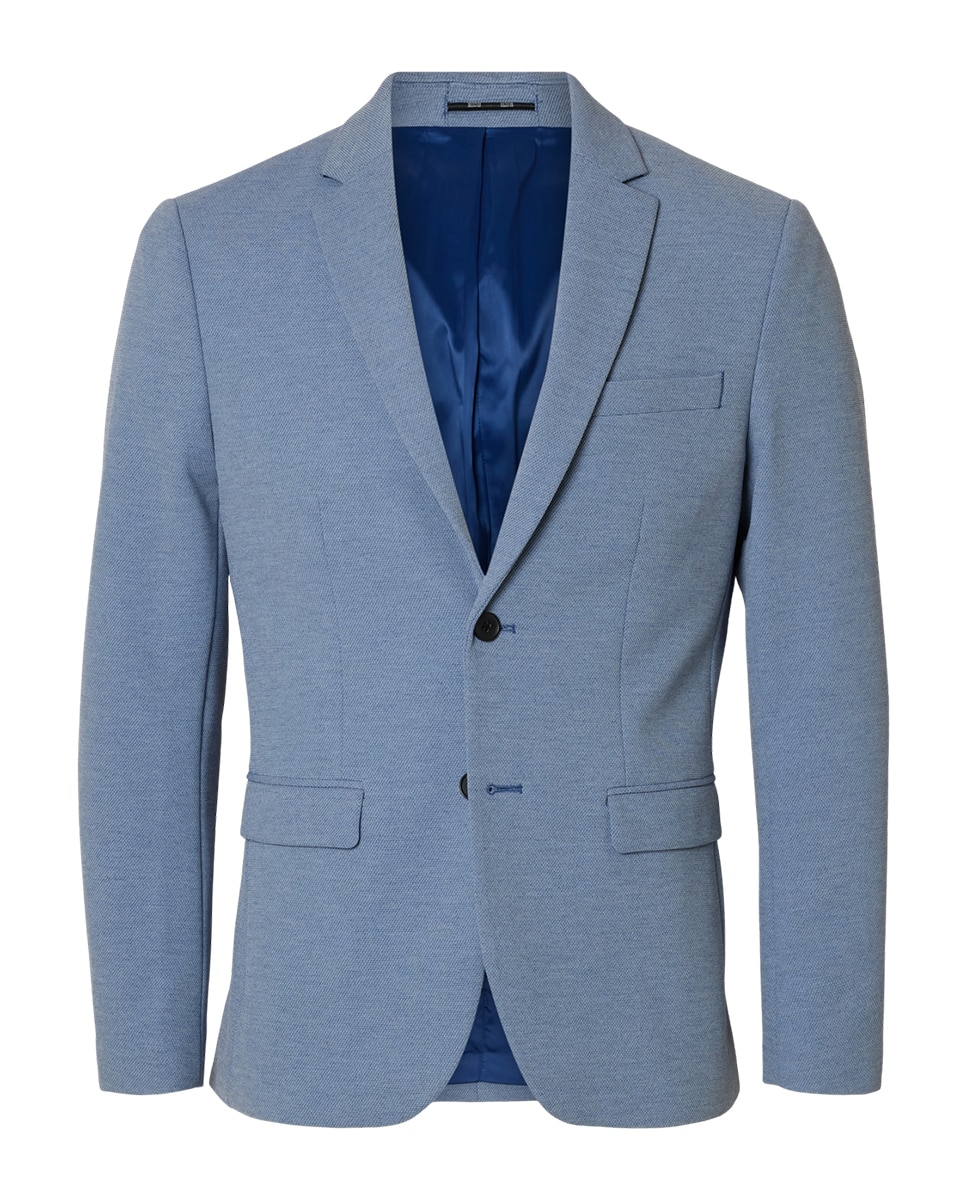 Chaqueta de hombre traje slim fit - Selected - Azul claro Azul claro-4