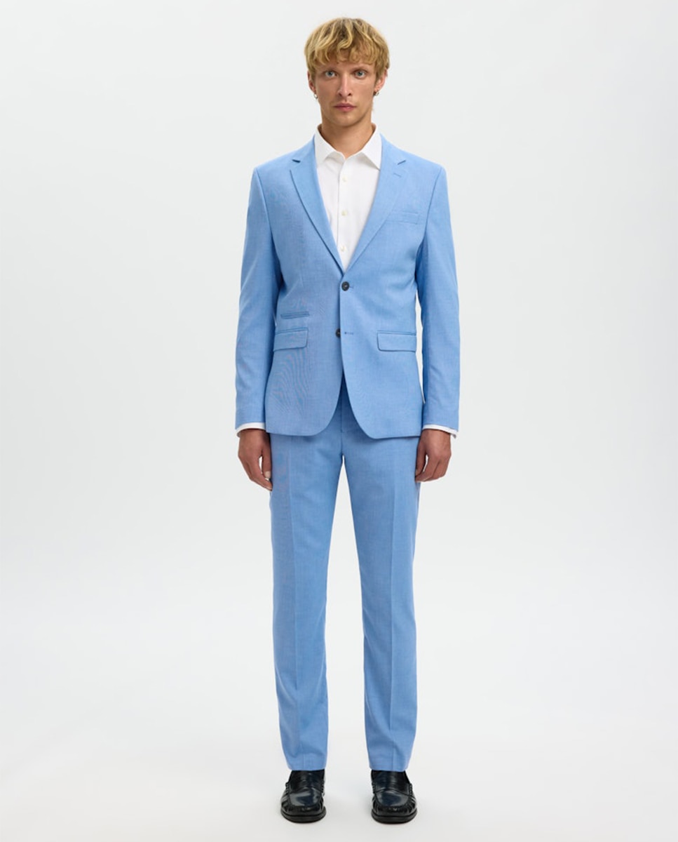 Imagem 0 de Calças de Fato Slim Fit Lisas