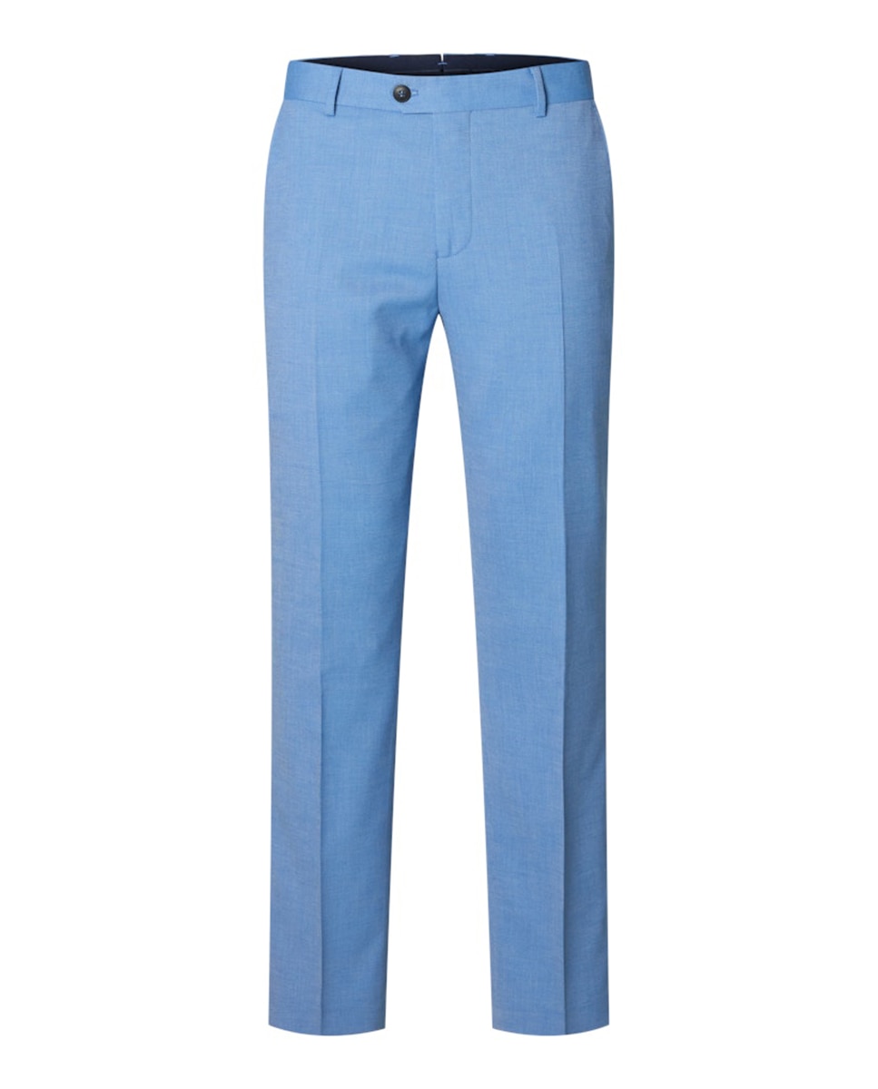 Pantalón de traje de hombre Slim Fit liso - Selected - Azul claro Azul claro-5