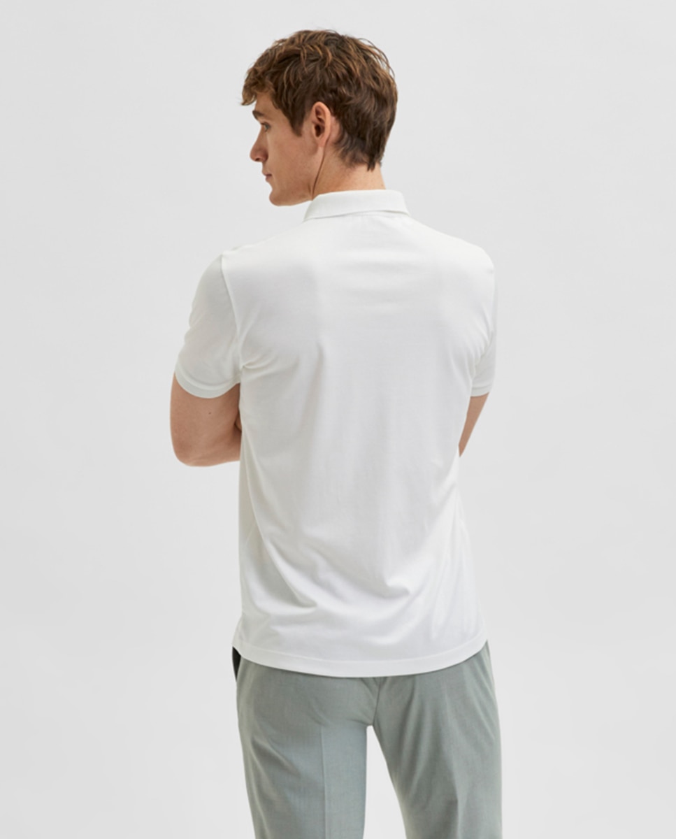 Polo de hombre manga corta - Selected - Blanco Blanco-2