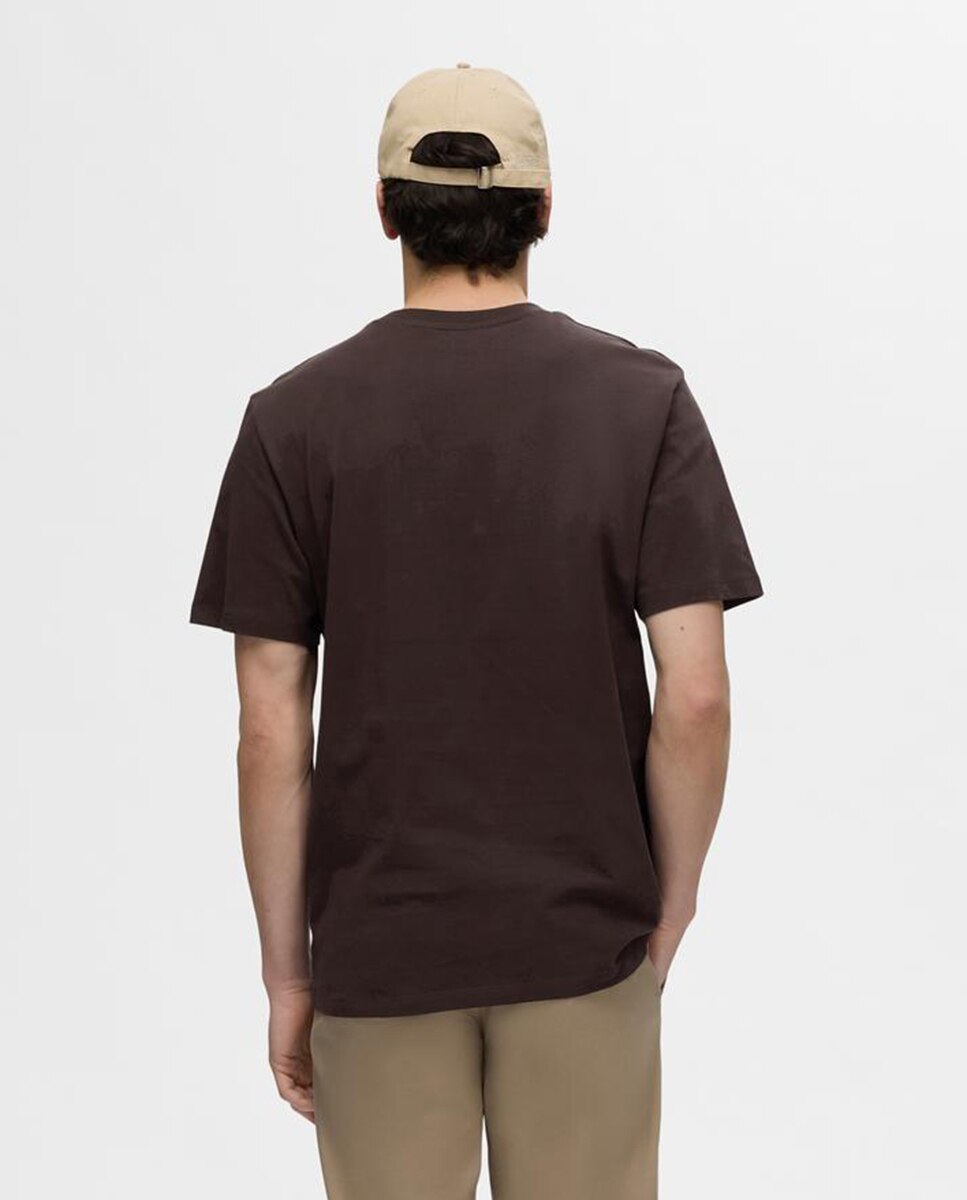 T-shirt com Manga Curta Castanho-escuro-2