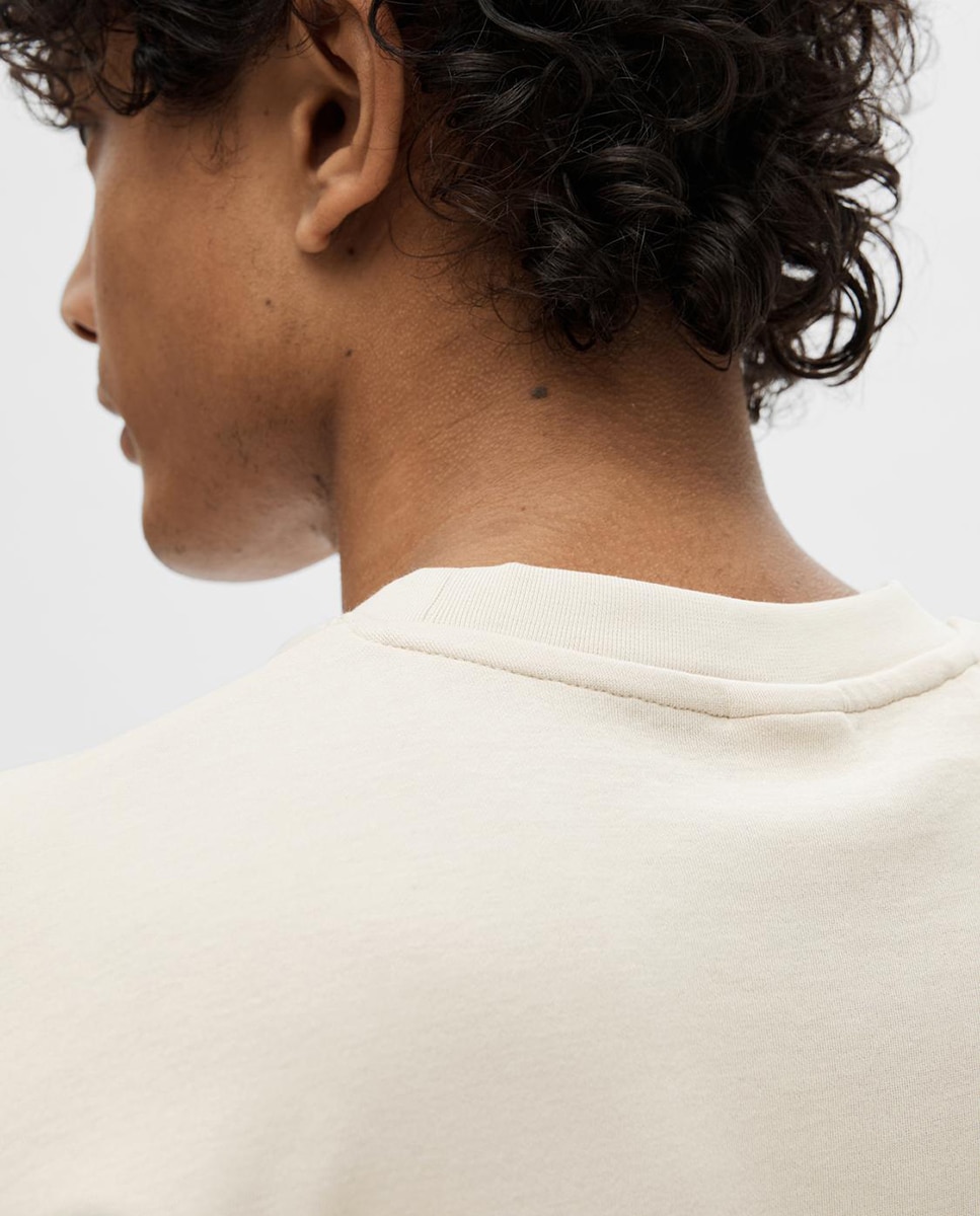 Camiseta de hombre manga corta - Selected - Crema Crema-3