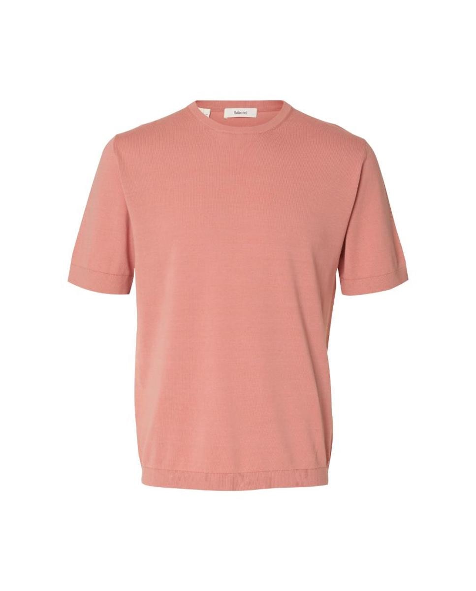 T-shirt de Manga Curta Rosa-1
