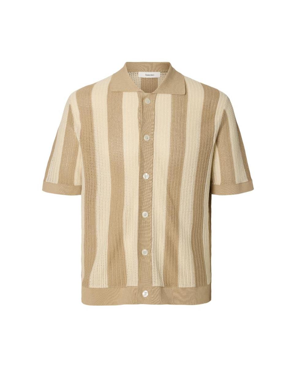 Polo Tipo Cardigan de Malha com Manga Curta e Botões Branco-2