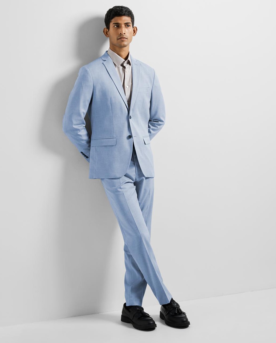 Chaqueta de hombre de traje Slim Fit - Selected - Azul claro Azul claro-5