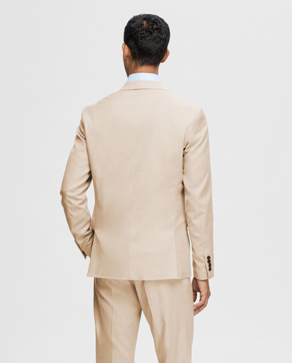 Chaqueta de hombre de traje Slim Fit - Selected - Beige Beige-2
