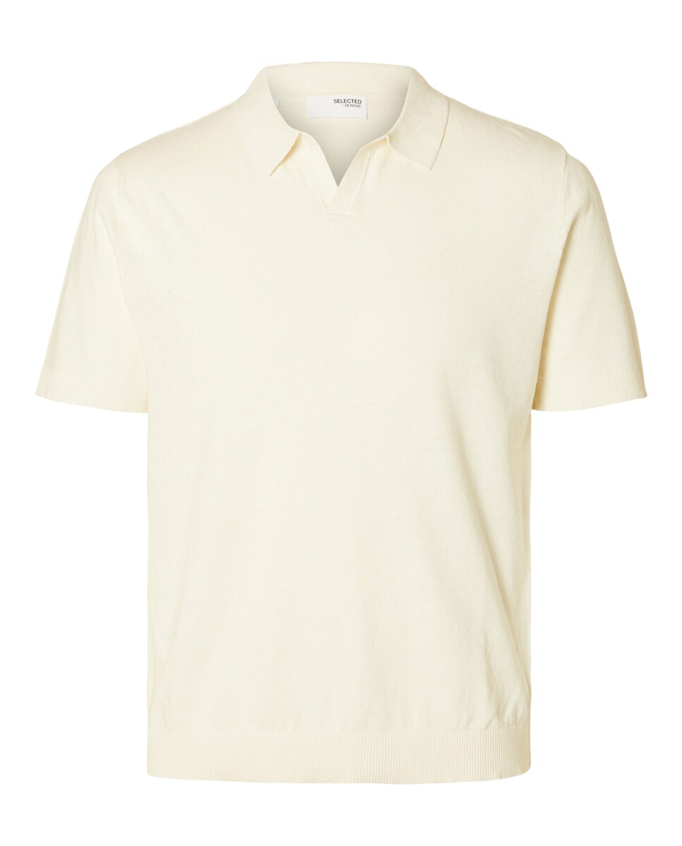 Polo de Manga Curta Bege-3