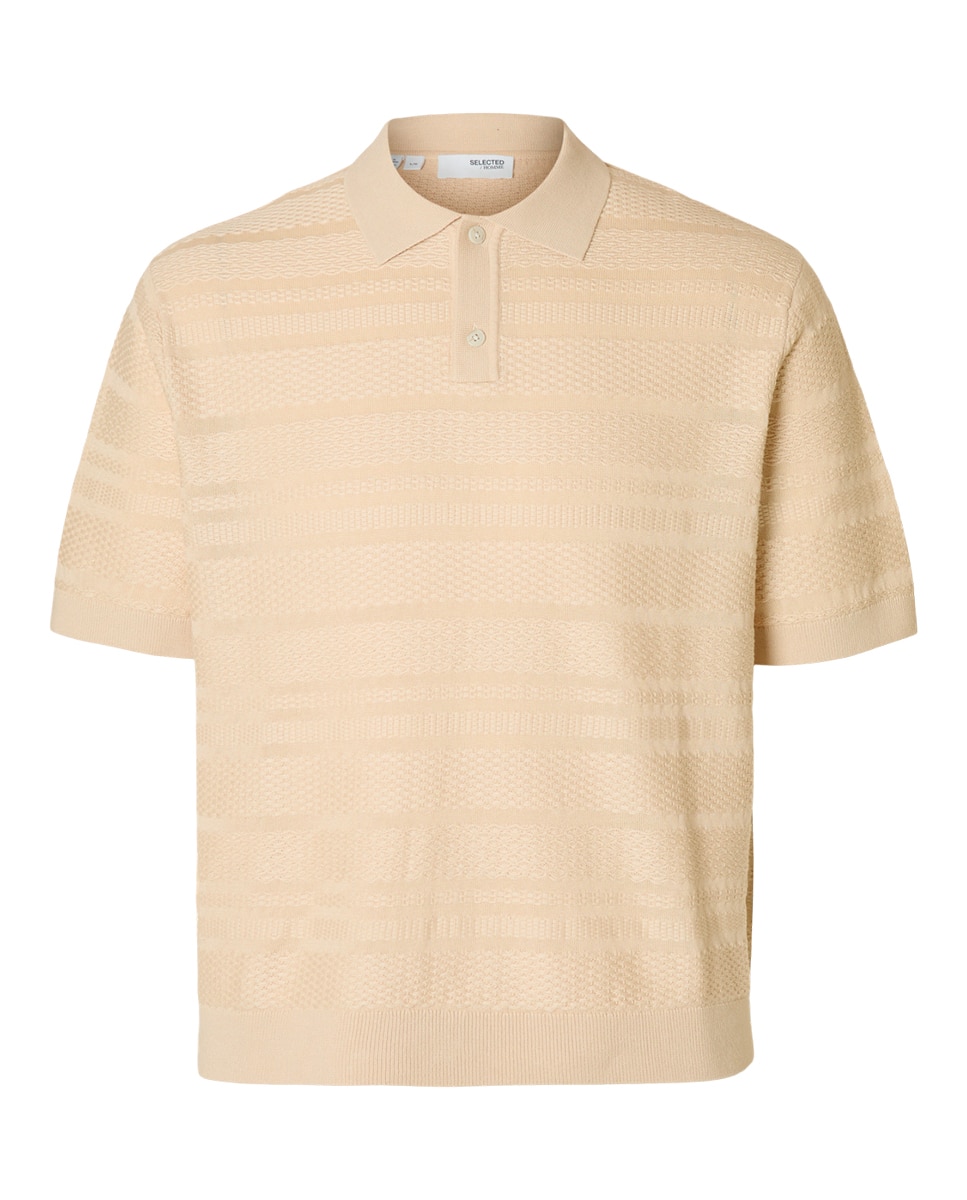 Camisola de Malha Mesclada Bege-2