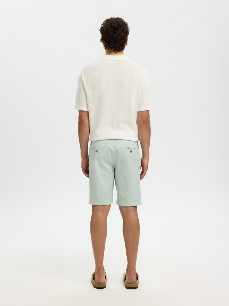 Calções Chino Slim Fit Verde Água-3