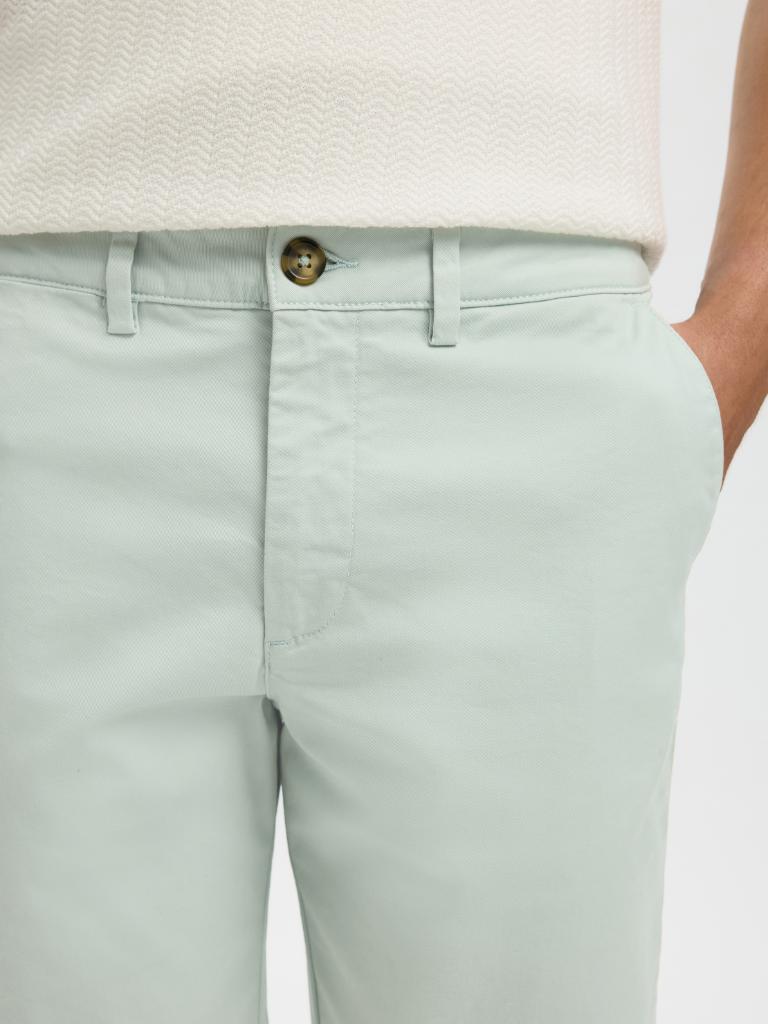 Calções Chino Slim Fit Verde Água-4