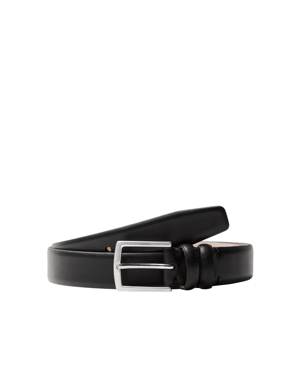 Imagen 1 de Cinturón de hombre 100% piel con hebilla - Selected - Negro Negro