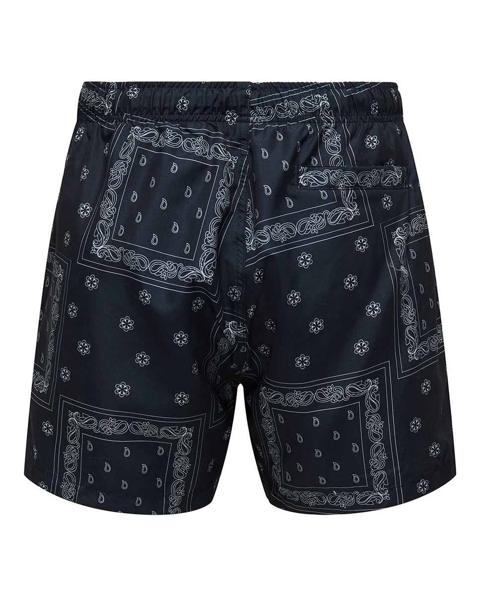 Calções de Banho Regular Fit Preto-4