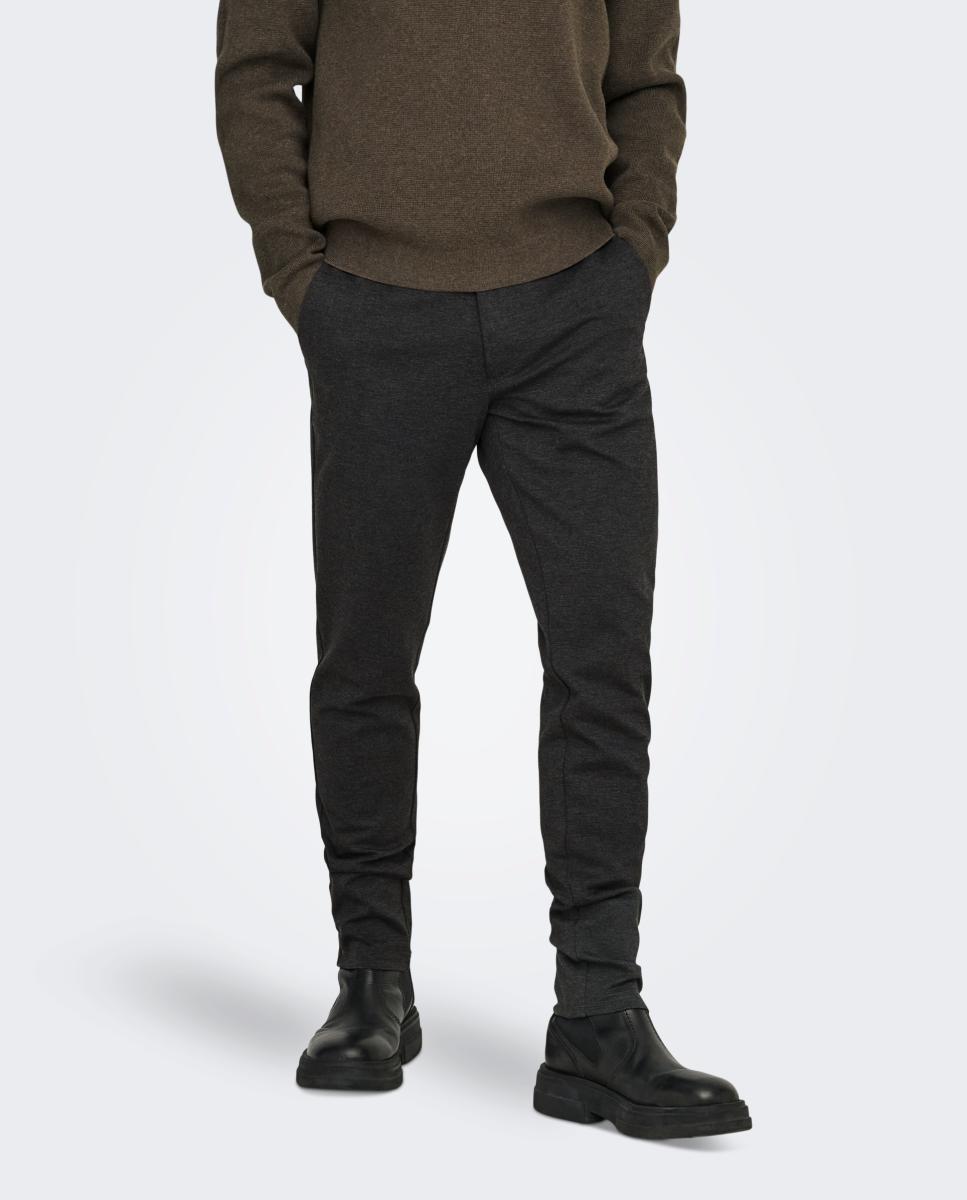 Pantalón de vestir de hombre slim - Only & Sons - Gris oscuro Gris oscuro-2