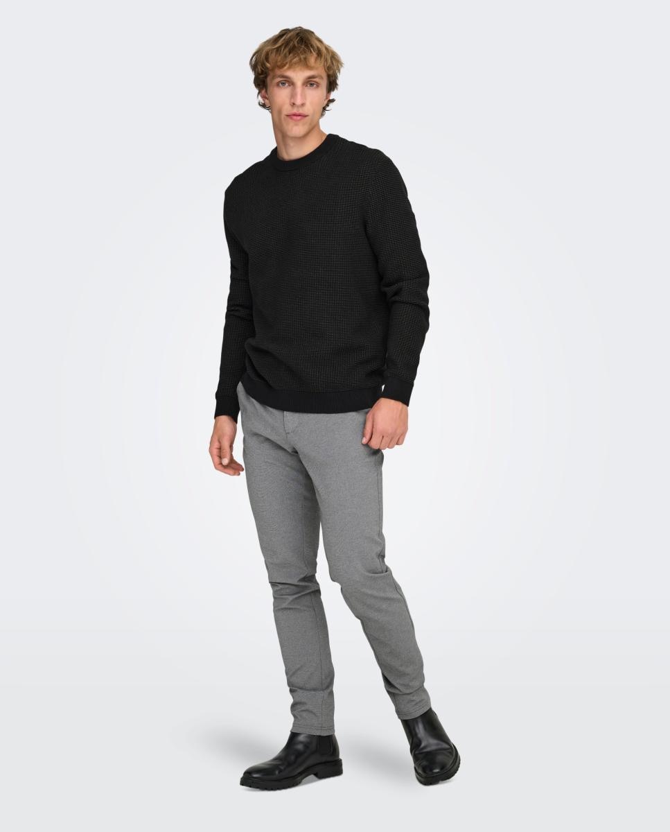 Pantalón de vestir de hombre slim - Only & Sons - Gris claro Gris claro-1