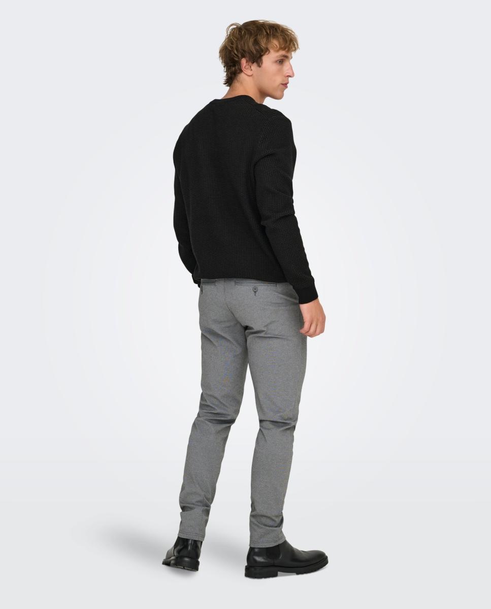 Pantalón de vestir de hombre slim - Only & Sons - Gris claro Gris claro-3