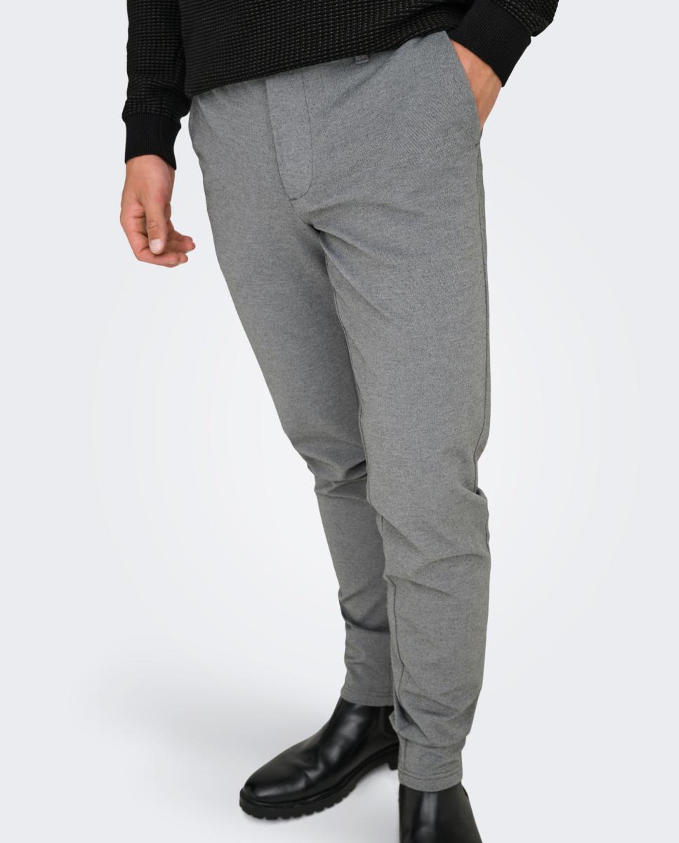 Pantalón de vestir de hombre slim - Only & Sons - Gris claro Gris claro-4