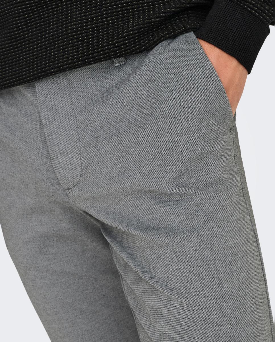 Pantalón de vestir de hombre slim - Only & Sons - Gris claro Gris claro-5
