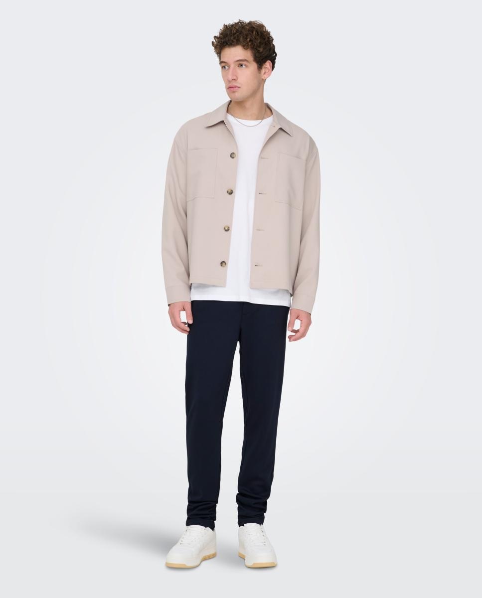Pantalón de vestir de hombre slim - Only & Sons - Verde claro Azul marino-1