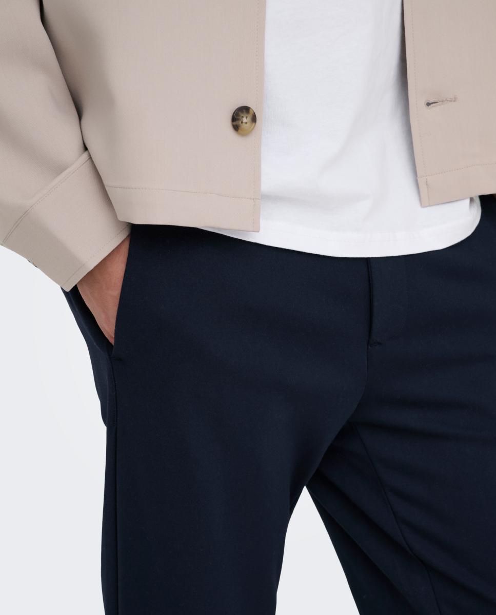 Pantalón de vestir de hombre slim - Only & Sons - Verde claro Azul marino-4