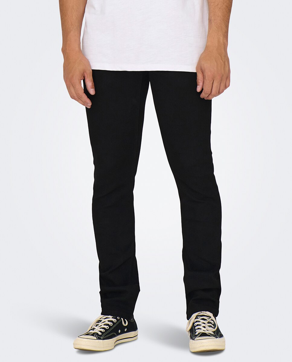 Jeans Slim Fit Preto-2