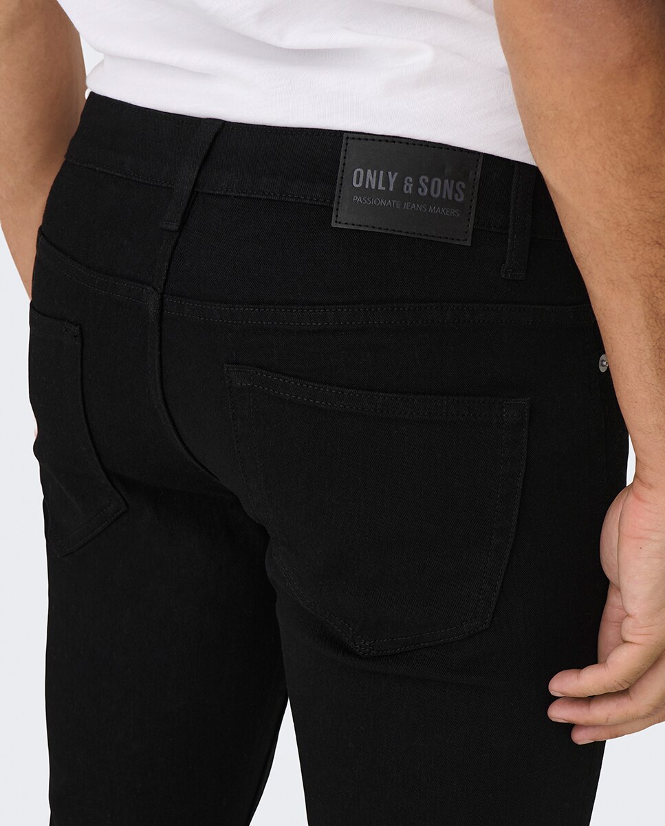 Jeans Slim Fit Preto-5