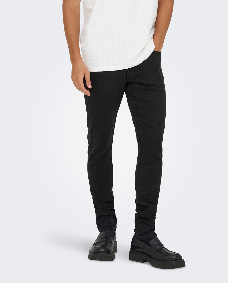 Jeans Slim Fit Preto-2
