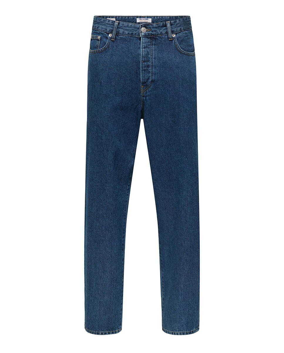 Jeans Estilo Baggy Loose fit Azul-6