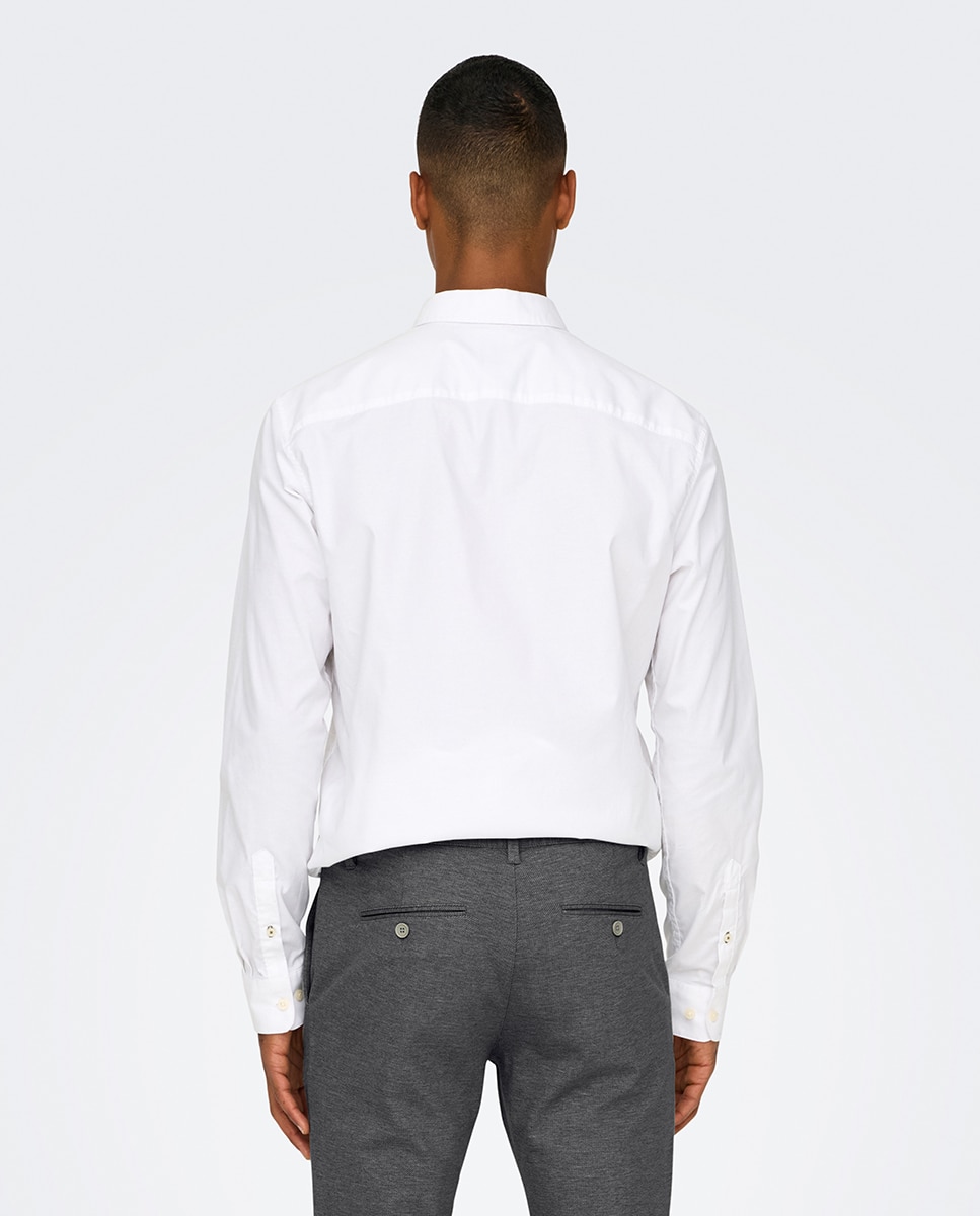 Pantalón de hombre estilo chino. Sim fit. - Only & Sons - Gris oscuro Gris oscuro-2
