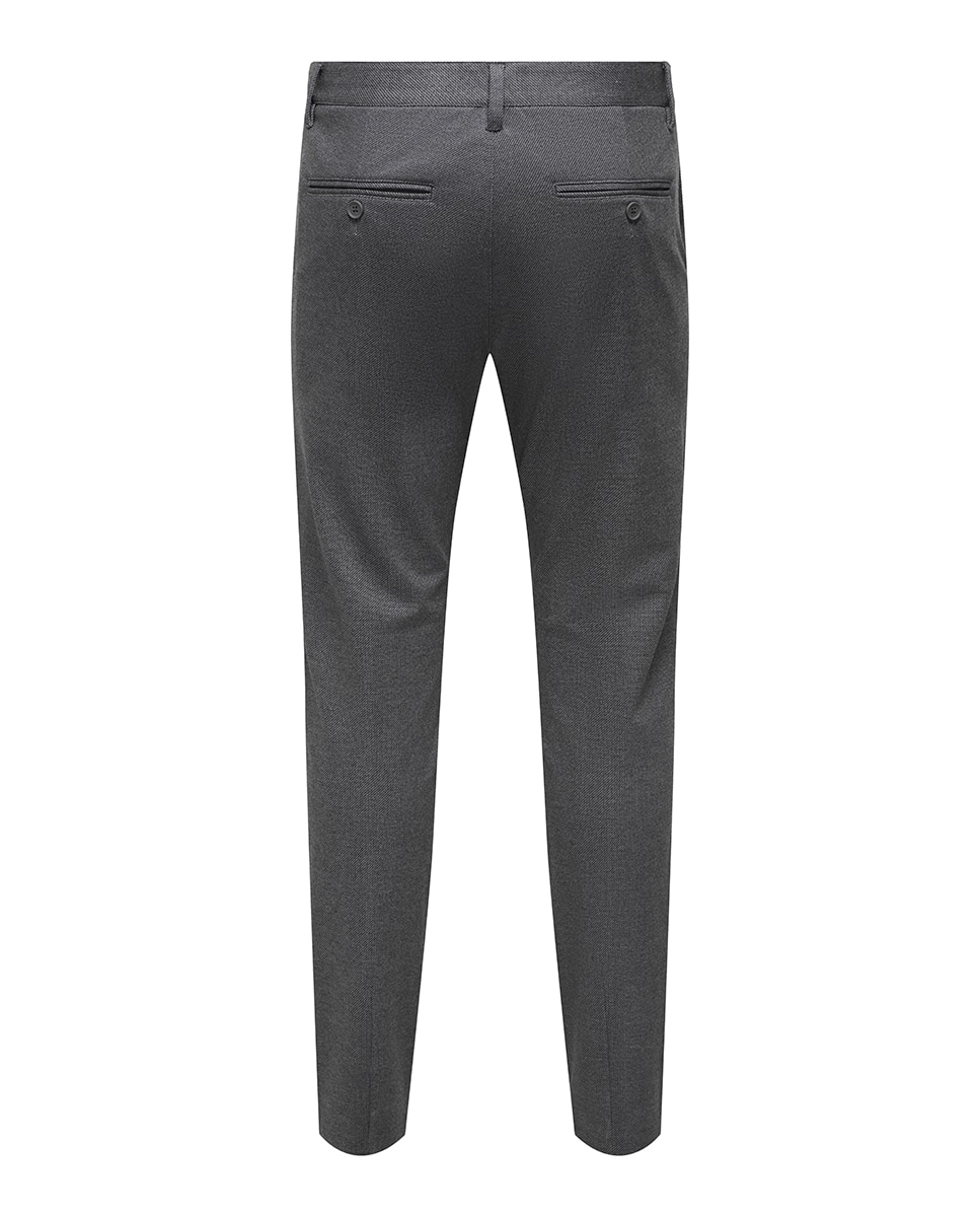 Pantalón de hombre estilo chino. Sim fit. - Only & Sons - Gris oscuro Gris oscuro-4