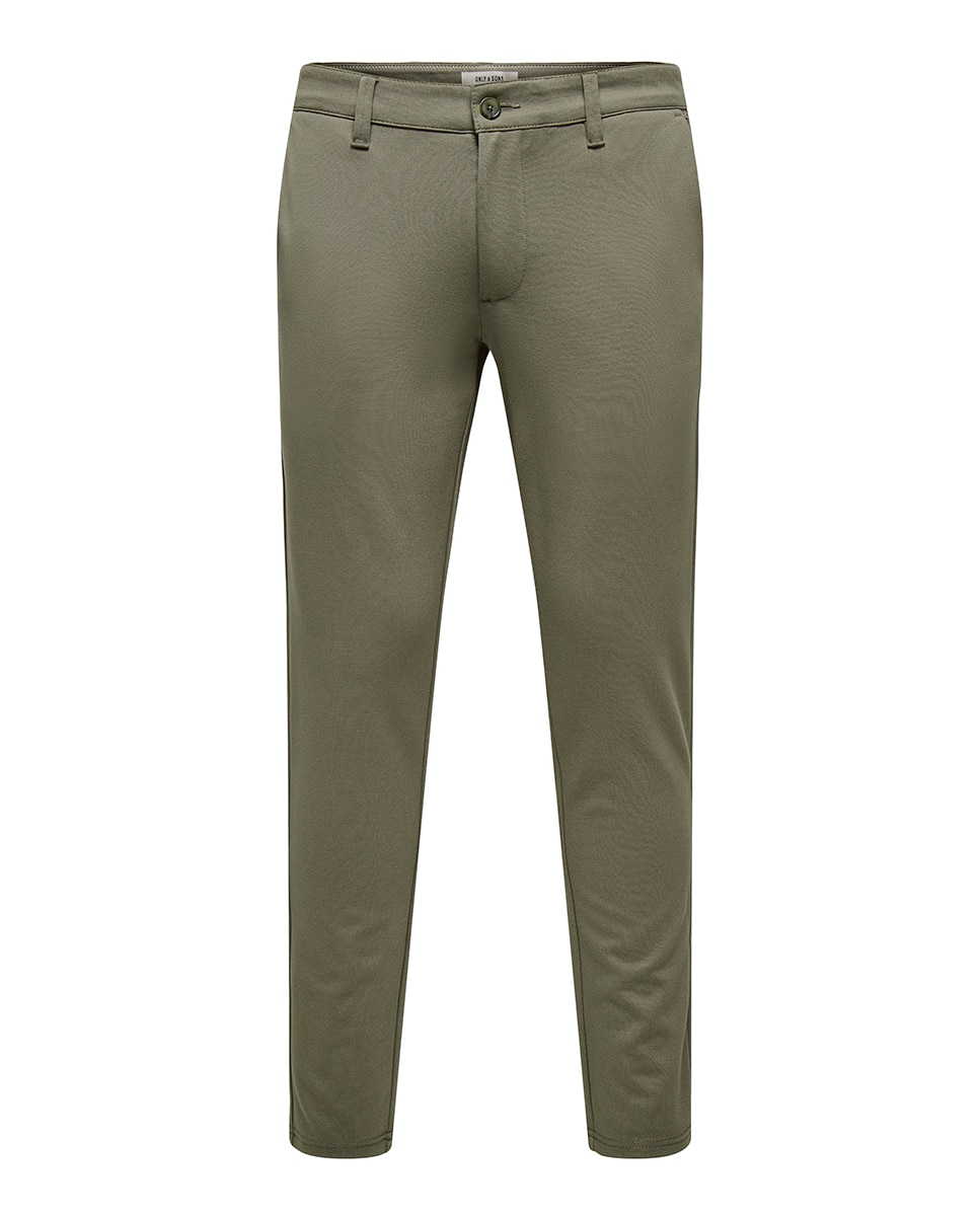 Calças formais slim Verde pardo-6