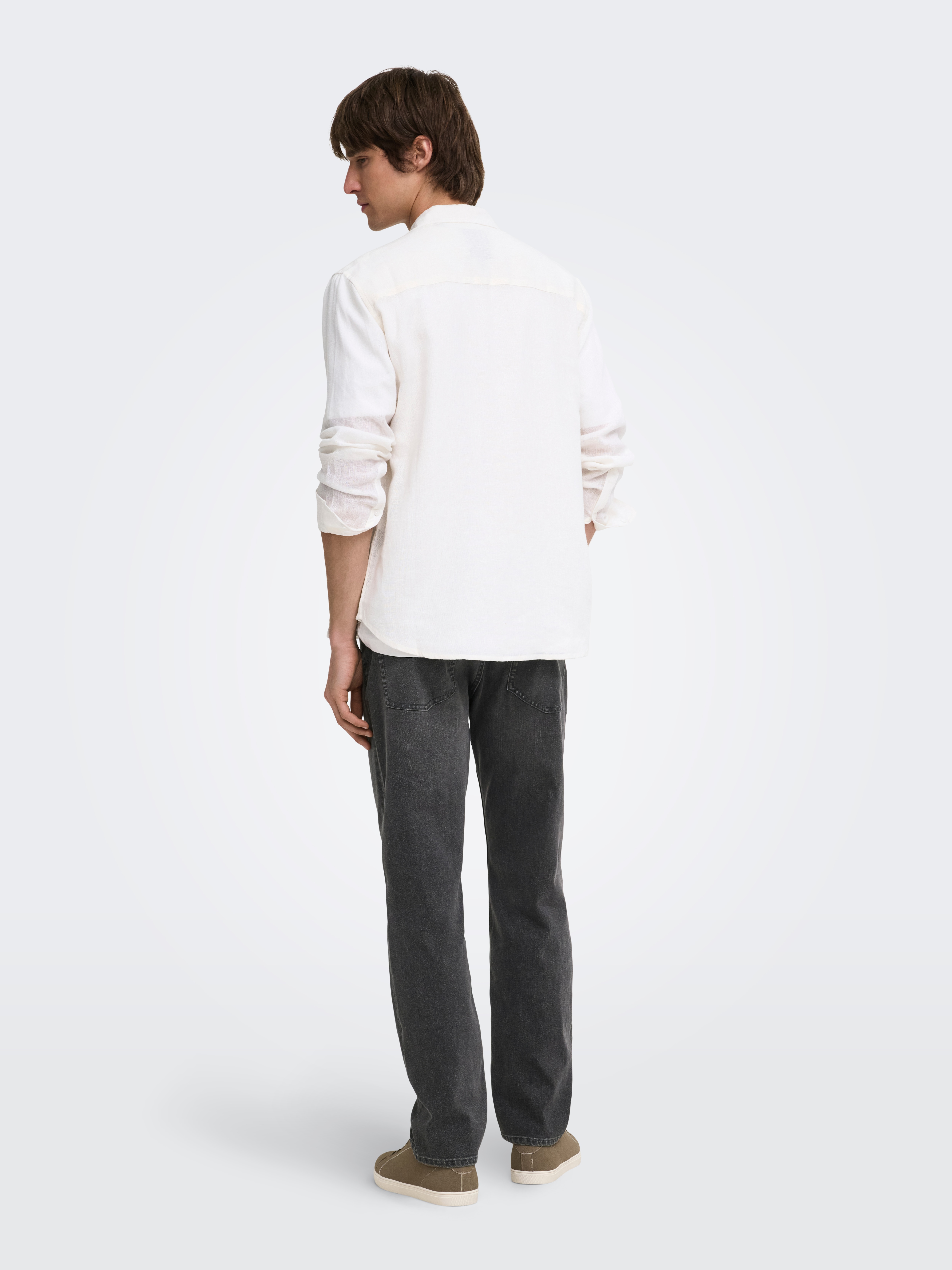 Pantalón vaquero de hombre regular fit - Only & Sons - Gris oscuro Gris oscuro-3