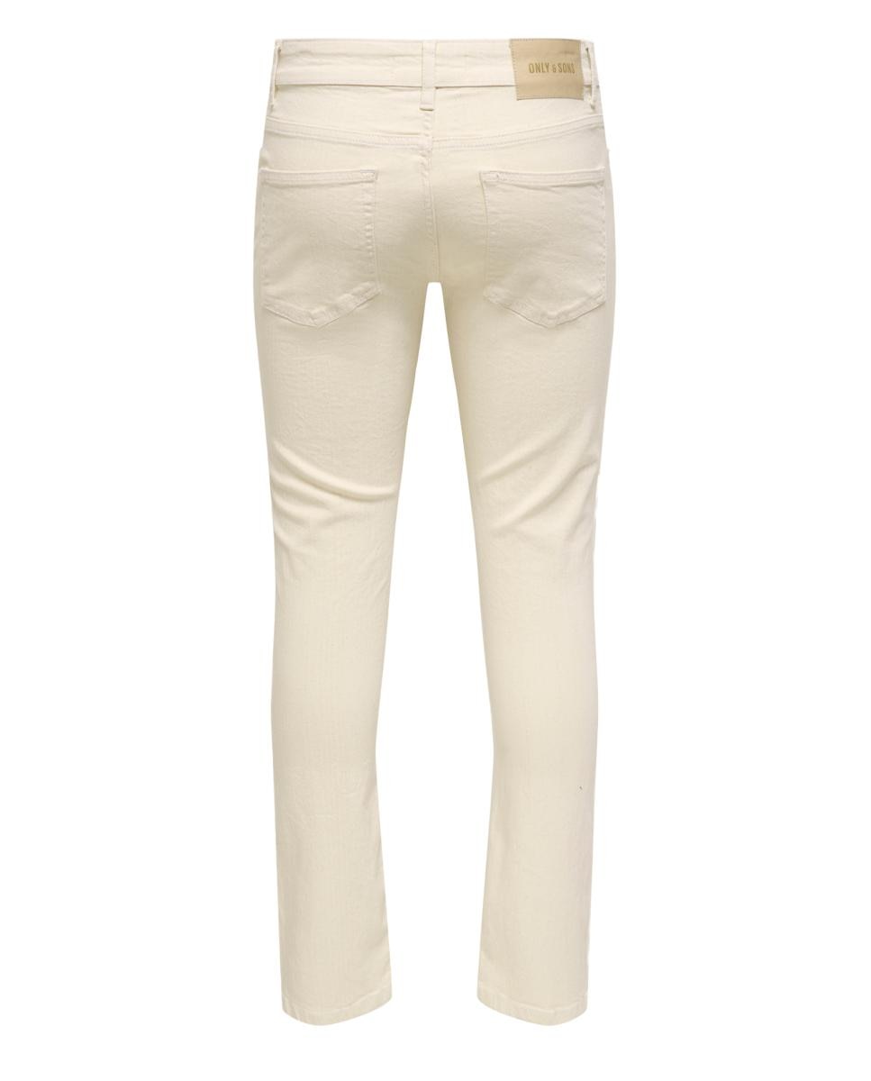 Calças Slim Fit. Composto por Algodão e Elastano Bege-2