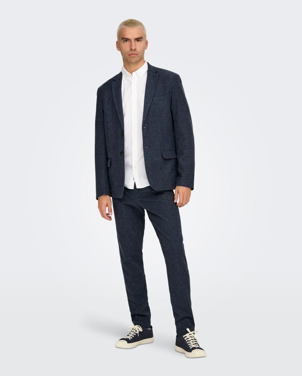 Imagem 0 de Calças Slim Fit Fabricadas com Algodão e Linho